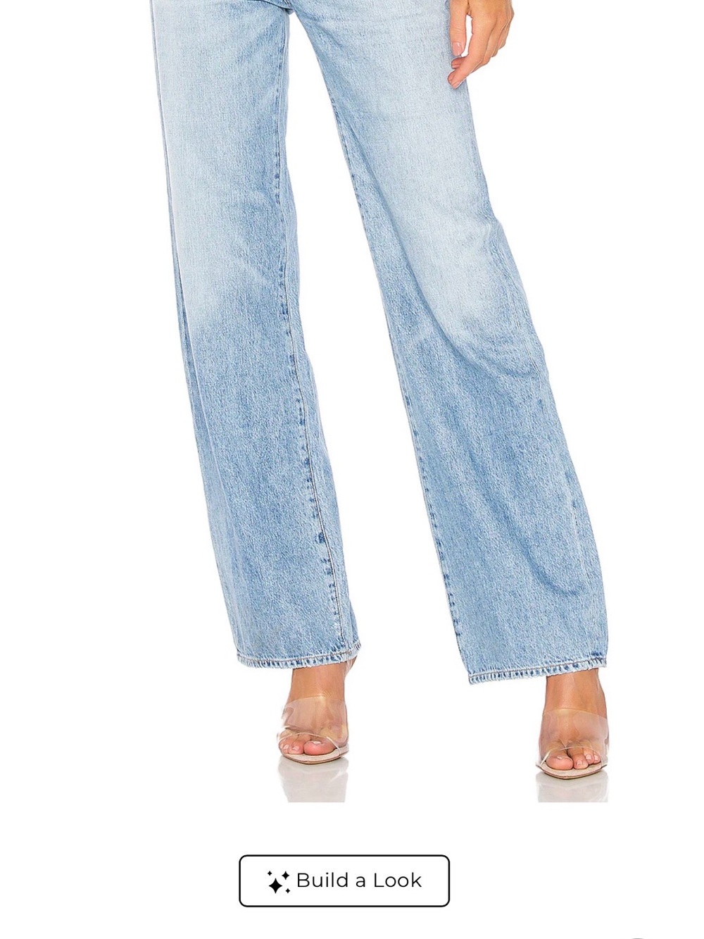 AGOLDE Annina Women’s Light Wash Wide Leg Jeans - Light Blue